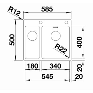 Blanco Andano 340/180-IF/A Infino Push Control