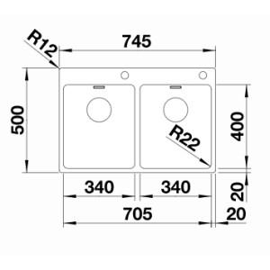 Blanco Andano 340/340-IF/A Infino Push Control
