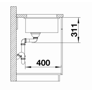 Blanco Subline 500-U Ceramic PuraPlus