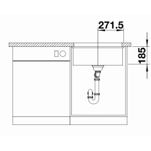 Blanco Subline 500-U Ceramic PuraPlus