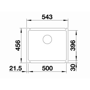 Blanco Subline 500-U Ceramic PuraPlus